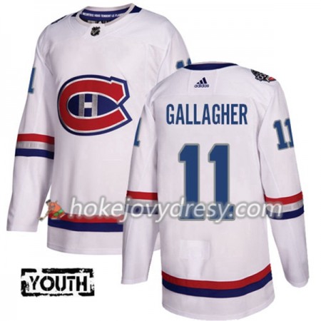 Dětské Hokejový Dres Montreal Canadiens Brendan Gallagher 11 Bílá 2017-2018 Adidas Classic Authentic